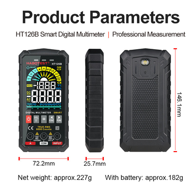 Multimetro di Digital portatile di alta precisione con esposizione LCD variopinta